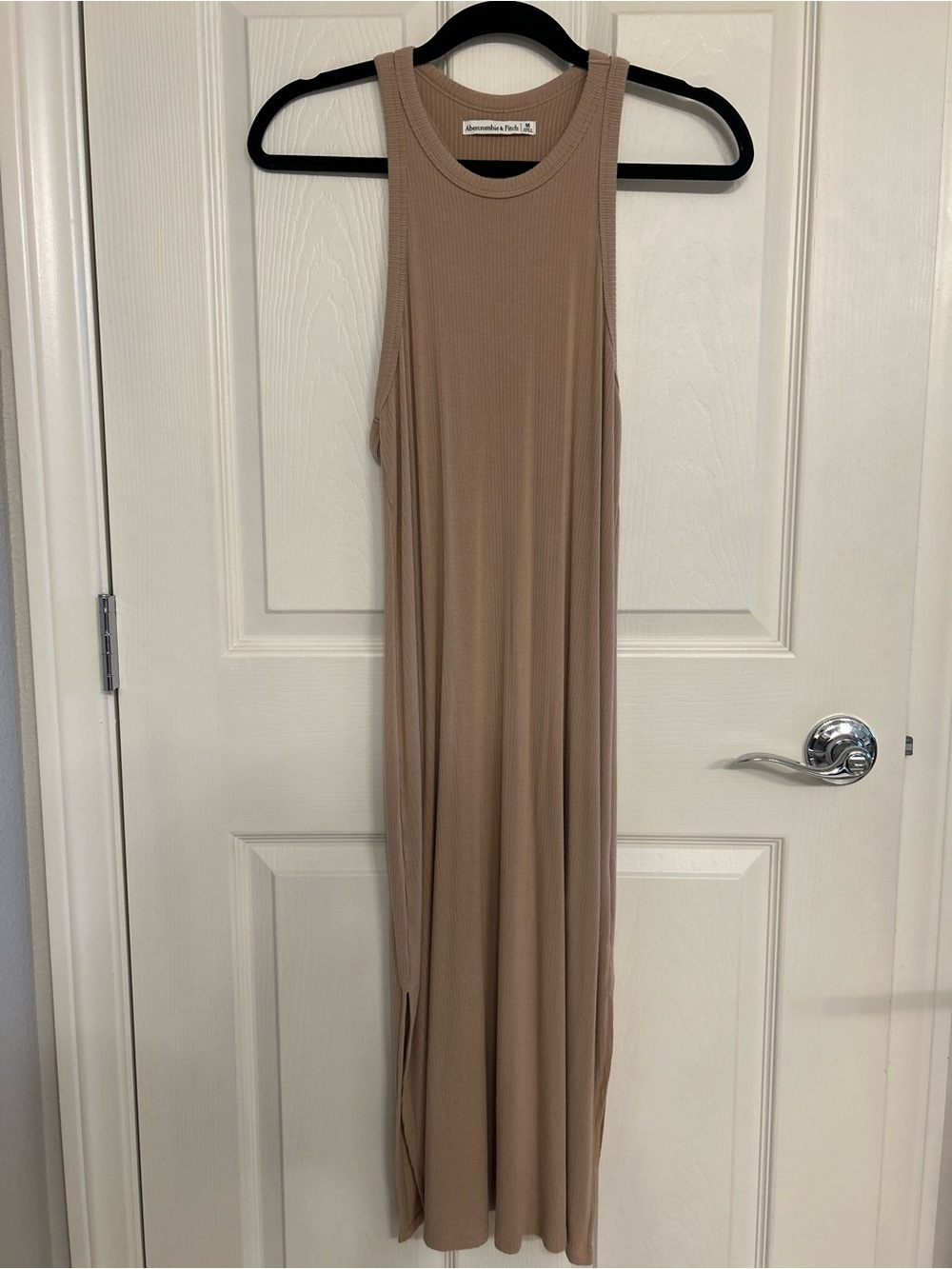 Abercrombie and Fitch Sleeveless  Racerback Midi Tank Dress - Camel (B)